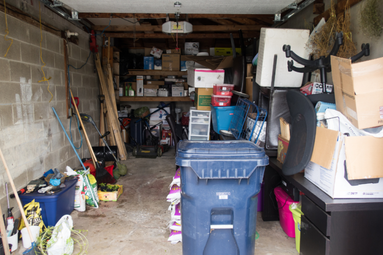 Cluttered garage